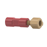 Metric Adapter Assembly 10-32 Coned x M6 Flat-Bottom, .020 thru hole